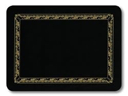 Jason Acanthus Black Placemats - Set of 4 (Large)