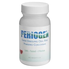 Click here to buy Periogen Plaque and Tartar Dissolving Oral Rinse, Powdered Concentrate, 3oz, 45 Day Supply by Periogen.