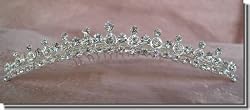 Bridal Wedding Tiara Comb With Round Crystals 71574
