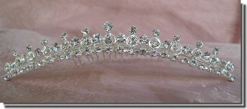 Bridal Wedding Tiara Crown With Round Crystals 71574
