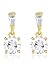 STERLING SILVER BAGUETTE CZ DROP EARRINGS title=