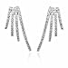 Sterling Silver Delicate Simulated Diamond CZ Earrings