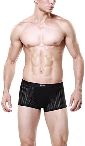 Harveyman Men's Breathable Modal Net Low Rise Brife Underwear 3XL Black