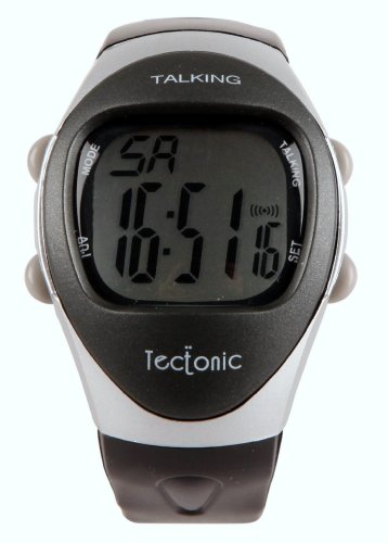 Sprechende LCD-Uhr Tectonic in