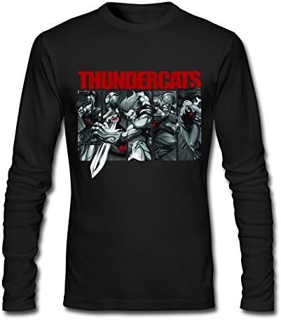 QIANMY Men's Thundercats Logo Long Sleeve T-shirts Size L