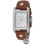 Michael Kors – Quartz Leather Rectangle Charm with Silver Dial Women’s Watch – MK2165