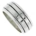Sterling Silver 5/16" (8 mm) Flat Band Spinner Ring Size 7