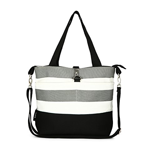 Compact Mommy Tote Bag - Best Designer Ladies Handbag for Toddlers (Also Fits Baby Diapers)