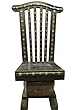 Indian Chair Solid Teak Wood Dining Chair Royal Brass Accent Antique Furniture