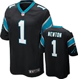 Cam Newton Jersey: Home Black Game Replica #1 Nike Carolina Panthers Jersey