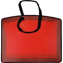 Filexec Carry All Bag, In-Side Pocket, Business Card Slot, Zippered Closure, Red (34952)