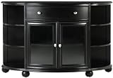 Sheffield Demilune Buffet, 56WX20DX36H, ANTIQUE BLACK