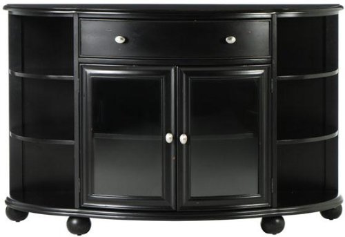 Sheffield Demilune Buffet, 56WX20DX36H, ANTIQUE BLACK