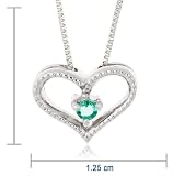[ハッピーバースデイ コレクション]Happy Birthday Collection ネックレス 5月誕生石 エメラルドK10WG バースディネックレス PN50-62B02