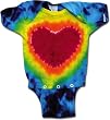 Tie Dye "Heart" body suit for infants
