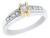Diamond Engagement Anniversary Ring 0.28 Carat (ctw) in 10K White Gold