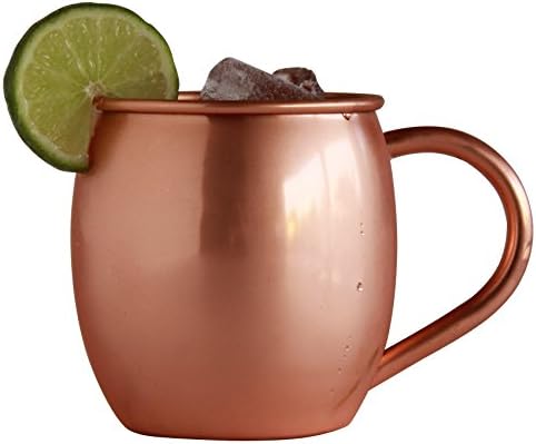 Gift Box Set of 2 Authentic Handcrafted Smooth Polished 100% Solid Copper Moscow Mule Mugs (No Stainless Steel Lining) 16oz From Morken Barware