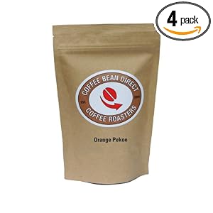 Coffee Bean Direct Orange Pekoe Loose Leaf Tea, 5 Ounce Bags (Pack of 4) by Coffee Bean Direct