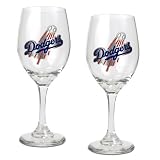Los Angeles Dodgers MLB 2pc Wine Glass Set - Primary Logo