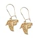 14K Yellow Gold 11.75 x 13.75 MM Atlanta Falcons NFL Logo Dangle Earrings