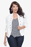 Torrid Plus Size White Open-Front Military Jacket