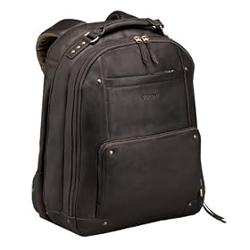 Solo 15.4- Inch Leather Laptop Backpack (Dark Brown)