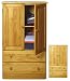 Kitchen & Housewares : Solid Wood Bedroom Armoire - Honey Finish FREE SHIPPING!