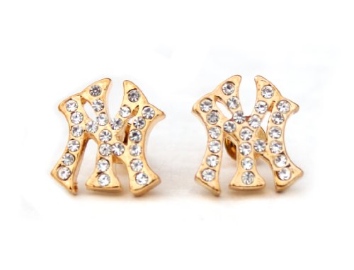 Iced New York Yankees Stud Earrings, Gold ToneShow your team pride ...