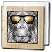 Bigfoot In Shades Bigfoot or Sasquatch is pictured in style wearing sunglasses - 6 Inch Tile Napkin Holder