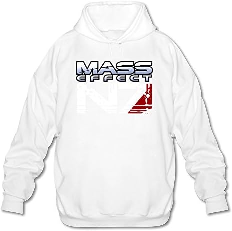 New Christmas Men's Mass Effect Alliance N7 Logo Hoodies White S