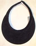 Terry Covered Clip on Visor Black