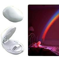 LED Rainbow Projector Room Night Light W/3 Display Mode