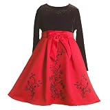 Girls Clothes Christmas RED FLORAL Plus Size Dress RARE EDITIONS Girl 10.5-18.5