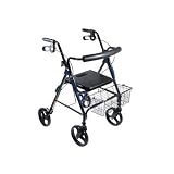 D-Lite Aluminum Rollator Walker with Optional Carry Bag Color: Blue