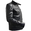 Herren Lederjacke Trend Fashion echtleder Jacke Lamm Nappa Leder Schwarz
