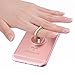 BENTOBEN Phone Stand Multi-Angle 360 Rotation 3D Alloy Portable Ring Stand for iPhone6/6S -Rose Gold