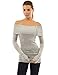 PattyBoutik Women's Off Shoulder Long Sleeve Tunic Sweater
