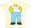 The Simpsons Homer Body Costume Cream T-Shirt Tee