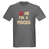 Kiss Me I m a Pisces Black T-Shirt Humor Dark T-Shirt by CafePress