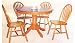 Kitchen & Housewares : BEAUTIFUL SET OF 4 OAK FINISH CHAIRS WITH ARROW BACK