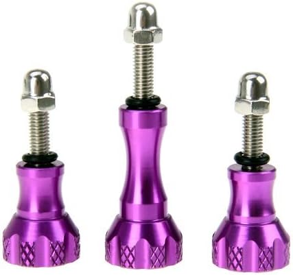 Luxebell Thumbscrew/ Thumb Aluminum Stainless Screw Accessories Set Mount for Gopro Hd Hero4,hero3+,hero3,hero2 Cameras--purple