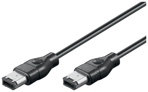 Wentronic FireWire+ Kabel (6-polig Stecker auf 6-polig Stecker) 4,5m schwarz