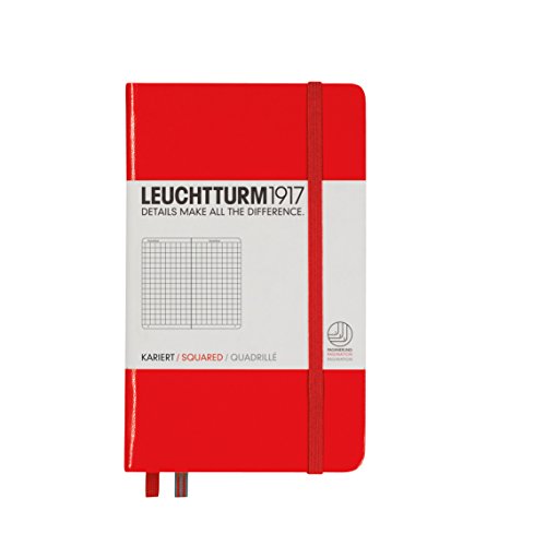Leuchtturm Pocket Hardcover Squared Red