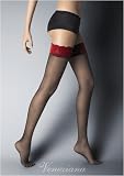 RED LACE TOP HOLD UP STOCKINGS