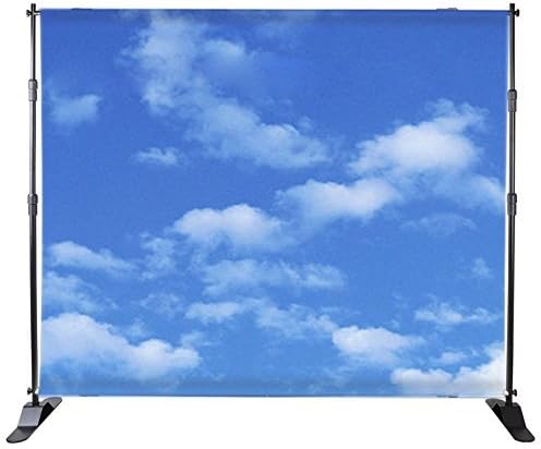 MaxTough 8'x 8' - 10' x 8' Backdrop Banner Stand Newest Step and Repeat For Trade Show Wall Exhibitor Photo booth background Adjustable Telescopic Height and Width by Eteyo