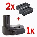 Meike Profi Batteriegriff f�r Sony Alpha A580, A560, A550 und A500 als VG-B50AM Ersatz + 2 NP-FM500H Nachbau-Akkus
