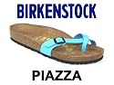 Birkenstock Zehensteg ''Piazza'' aus Birko-Flor in satin curacao mit normalem Fussbett