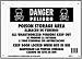 Aluminum Sign Poison Storage Area - ALUM SIGN: POISON STORAGE AREA