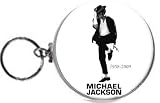 Michael Jackson Button Keychain 2.25" Collectible # 015