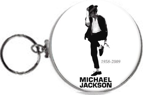 Michael Jackson Button Keychain 2.25